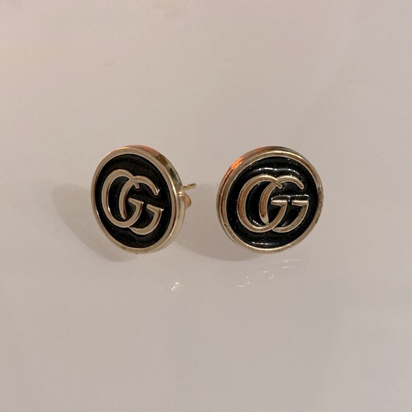 Gucci Button Earrings Upcycled - Picture 1 of 5